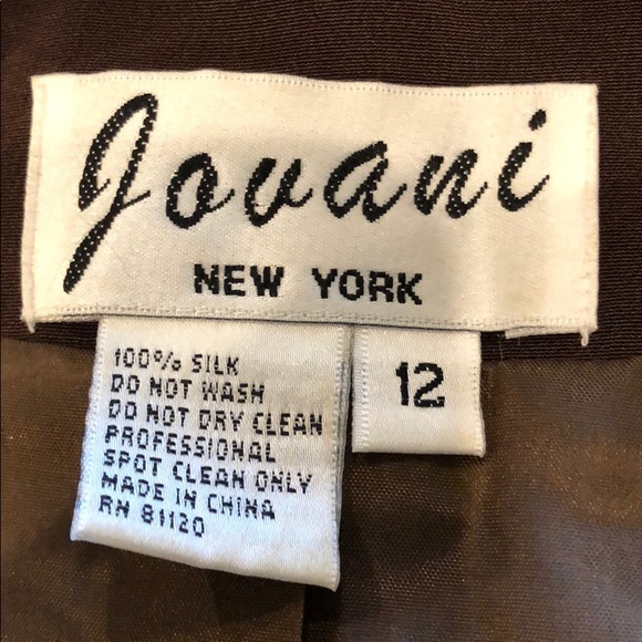 Jovani Embellished Brown Silk Jacket - Picture 7 of 7